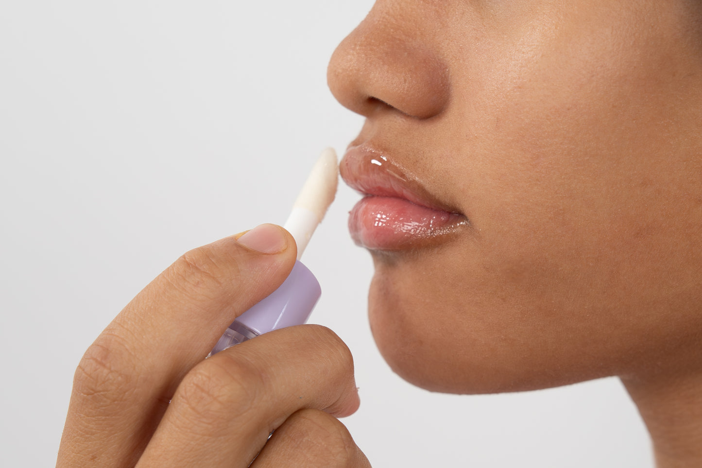 Clear Lip Gloss for Kids with Keychain (Purple)