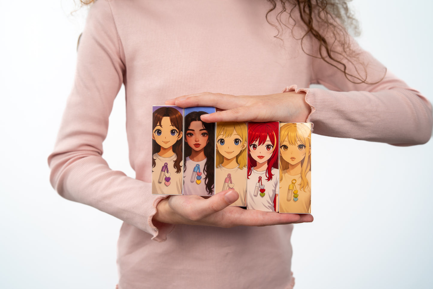 Clear Lip Gloss for Kids with Keychain (Red)