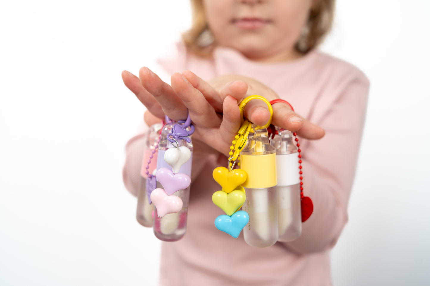 Clear Lip Gloss for Kids with Keychain (Yellow)