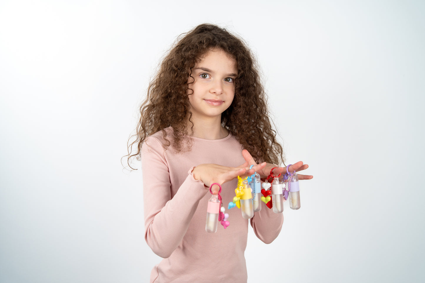 Clear Lip Gloss for Kids with Keychain (Yellow)