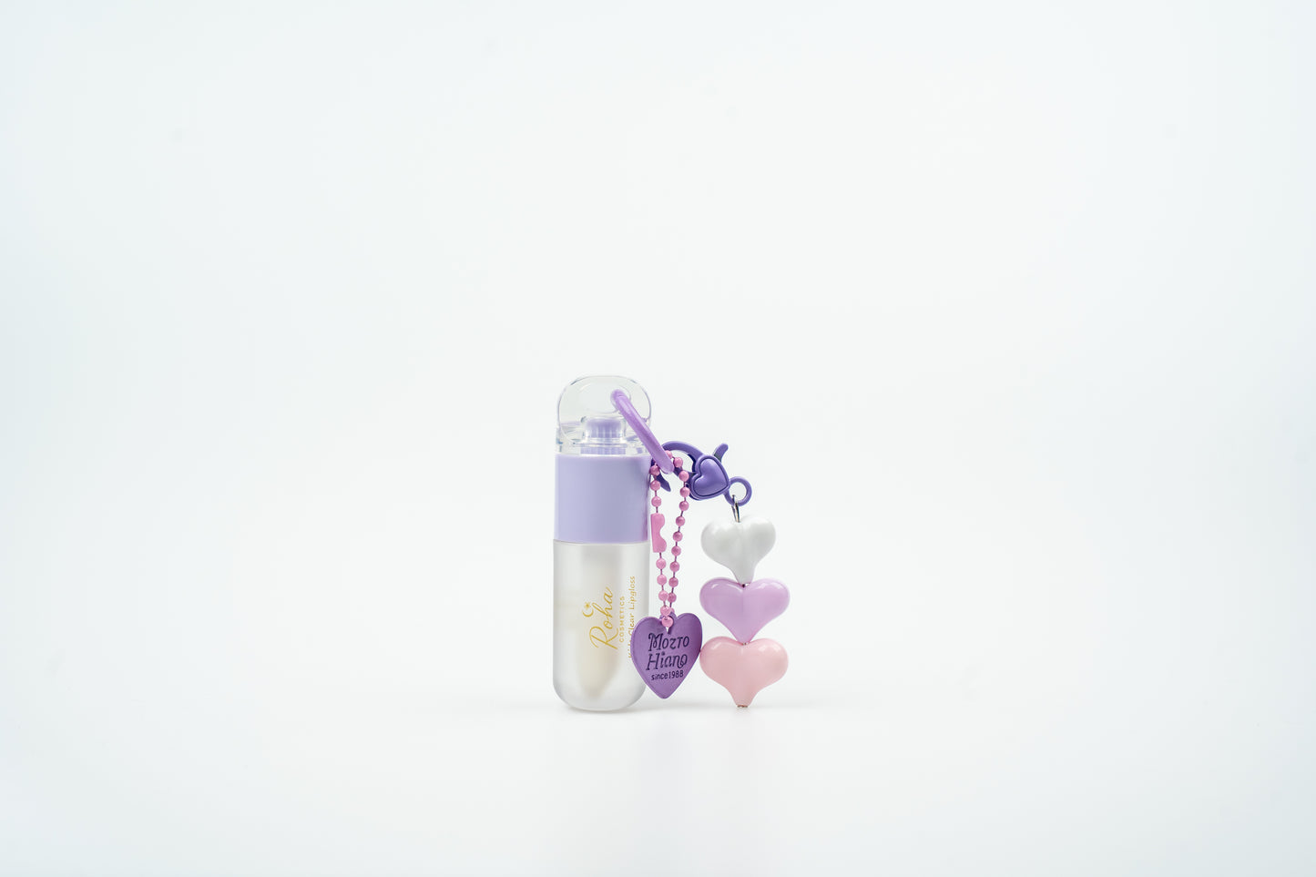 Clear Lip Gloss for Kids with Keychain (Purple)