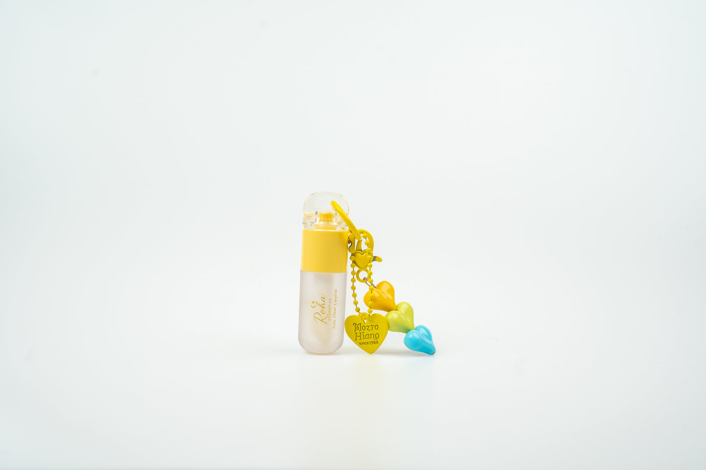 Clear Lip Gloss for Kids with Keychain (Yellow)