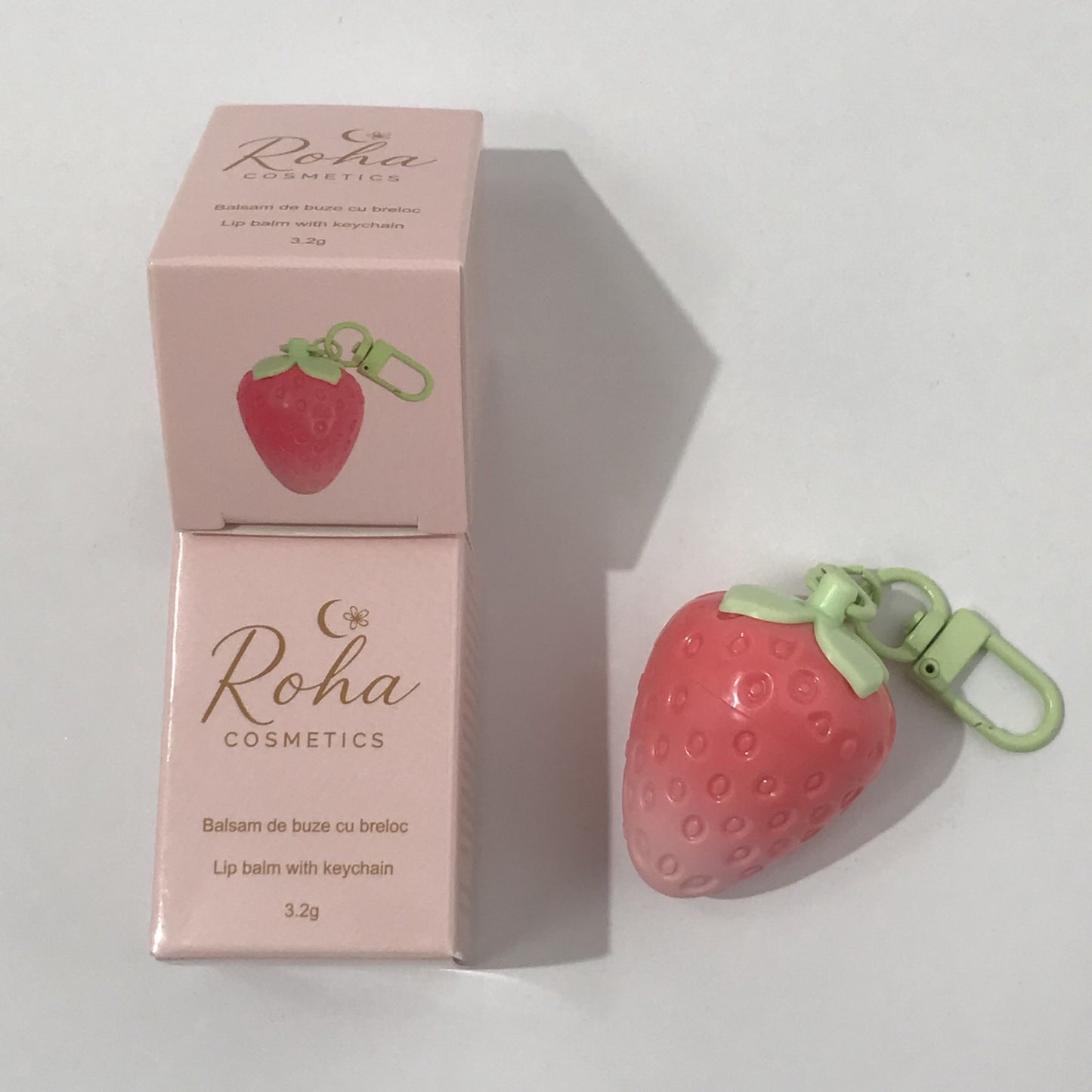 Lip Balm (strawberry tube) - changing color -Light Pink
