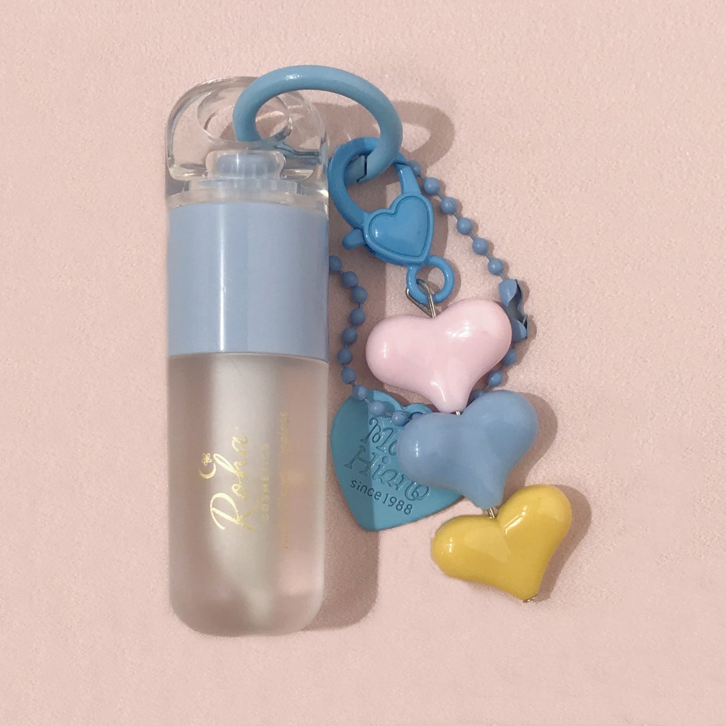 Clear Lip Gloss for Kids with keychain (Blue)