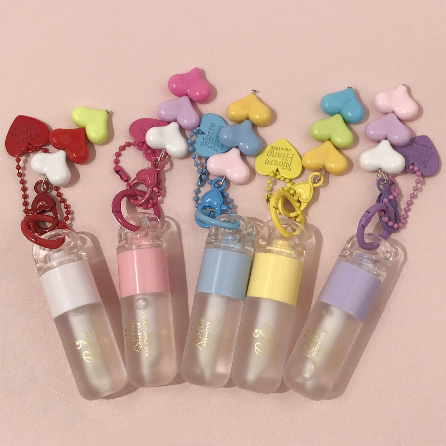 Clear Lip Gloss for Kids with Keychain (Yellow)